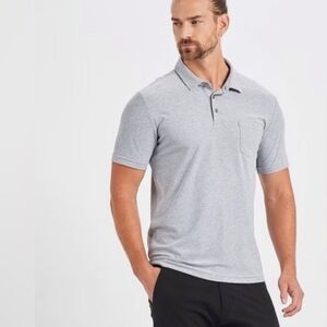 Vuori Ace Polo Shirt Gray Men's XXL Outdoor Casual Preppy